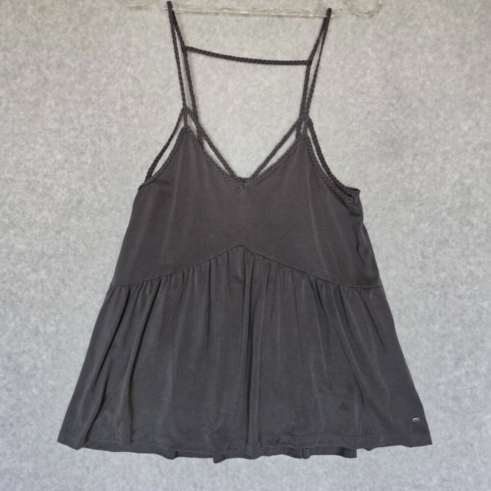 Y2K American Eagle S Gray Fairy Grunge Coquette Strappy Tank Top Cami Babydoll